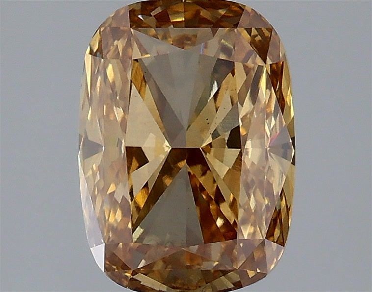 Loose Diamond - CUSHION MODIFIED 2.55ct Fancy Intense Brownish Yellow VS2: Loose Diamond - CUSHION MODIFIED 2.55ct Fancy Intense Brownish Yellow VS2 Source: This is a real non-mined Diamond that has been grown in a lab Shape: CUSHION MODIFIED Carats: 2.55 Color: Fancy Intens