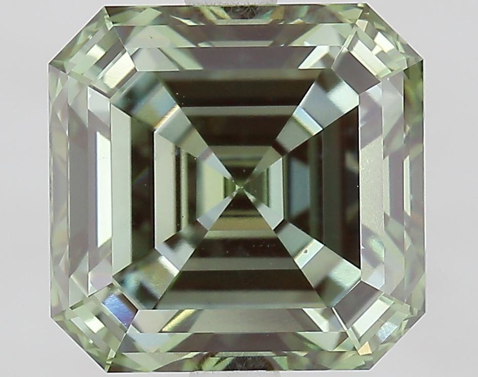Loose Diamond - ASSCHER 4.03ct Fancy Vivid Green VS1: Loose Diamond - ASSCHER 4.03ct Fancy Vivid Green VS1 Source: This is a real non-mined Diamond that has been grown in a lab Shape: ASSCHER Carats: 4.03 Color: Fancy Vivid Green Certification: IGI Video