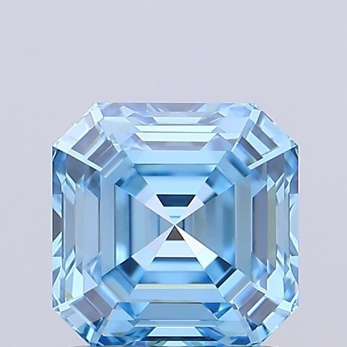 Loose Diamond - ASSCHER 1.12ct Fancy Vivid Blue VVS1: Loose Diamond - ASSCHER 1.12ct Fancy Vivid Blue VVS1 Source: This is a real non-mined Diamond that has been grown in a lab Shape: ASSCHER Carats: 1.12 Color: Fancy Vivid Blue Certification: IGI Video:
