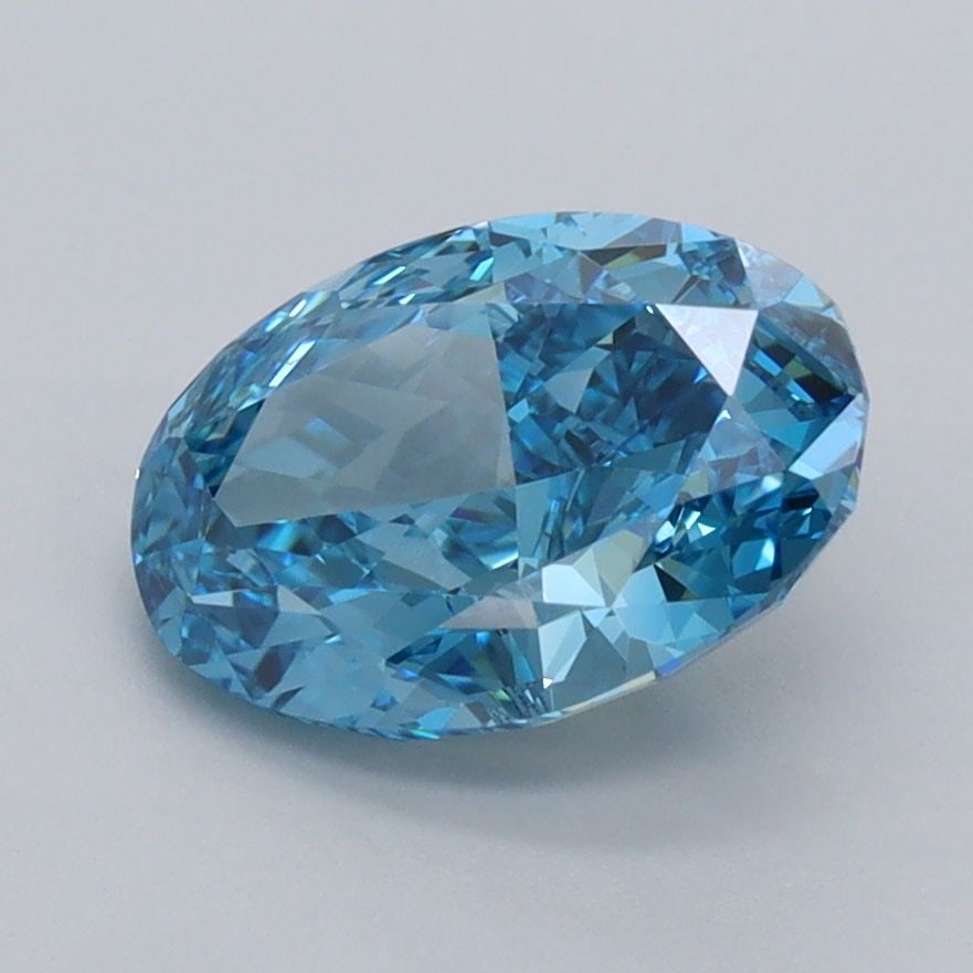 Loose Diamond - OVAL 2.01ct Fancy Vivid Blue VVS2: Loose Diamond - OVAL 2.01ct Fancy Vivid Blue VVS2 Source: This is a real non-mined Diamond that has been grown in a lab Shape: OVAL Carats: 2.01 Color: Fancy Vivid Blue Certification: IGI Video: