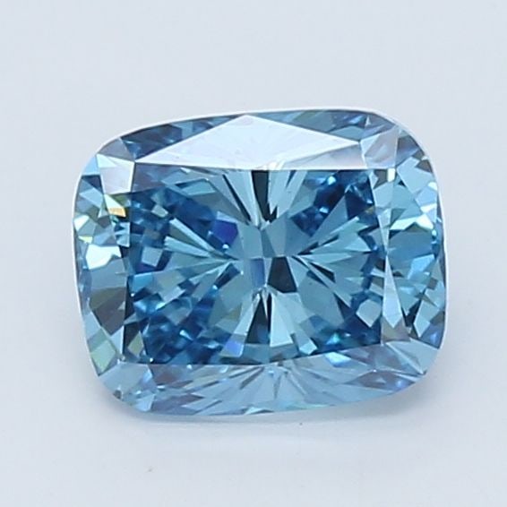 Loose Diamond - CUSHION BRILLIANT 1.59ct Fancy Vivid Blue VS1: Loose Diamond - CUSHION BRILLIANT 1.59ct Fancy Vivid Blue VS1 Source: This is a real non-mined Diamond that has been grown in a lab Shape: CUSHION BRILLIANT Carats: 1.59 Color: Fancy Vivid Blue Certif