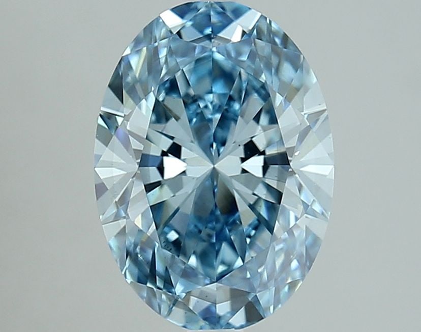 Loose Diamond - OVAL 2.19ct Fancy Vivid Blue SI1: Loose Diamond - OVAL 2.19ct Fancy Vivid Blue SI1 Source: This is a real non-mined Diamond that has been grown in a lab Shape: OVAL Carats: 2.19 Color: Fancy Vivid Blue Certification: IGI Video: