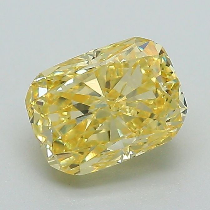 Loose Diamond - CUSHION MODIFIED 1.39ct Fancy Intense Yellow VS2: Loose Diamond - CUSHION MODIFIED 1.39ct Fancy Intense Yellow VS2 Source: This is a real non-mined Diamond that has been grown in a lab Shape: CUSHION MODIFIED Carats: 1.39 Color: Fancy Intense Yellow 