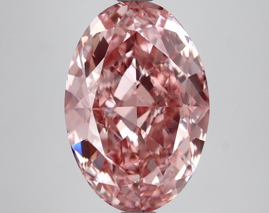 Loose Diamond - OVAL 5.03ct Fancy Vivid Pink VS1: Loose Diamond - OVAL 5.03ct Fancy Vivid Pink VS1 Source: This is a real non-mined Diamond that has been grown in a lab Shape: OVAL Carats: 5.03 Color: Fancy Vivid Pink Certification: IGI Video: