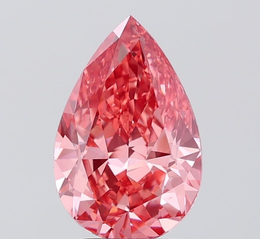 Loose Diamond - PEAR 3.19ct Fancy Vivid Pink VS1: Loose Diamond - PEAR 3.19ct Fancy Vivid Pink VS1 Source: This is a real non-mined Diamond that has been grown in a lab Shape: PEAR Carats: 3.19 Color: Fancy Vivid Pink Certification: IGI Video: