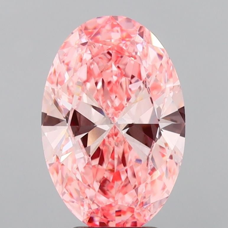 Loose Diamond - OVAL 4.01ct Fancy Vivid Pink VS1: Loose Diamond - OVAL 4.01ct Fancy Vivid Pink VS1 Source: This is a real non-mined Diamond that has been grown in a lab Shape: OVAL Carats: 4.01 Color: Fancy Vivid Pink Certification: IGI Video: