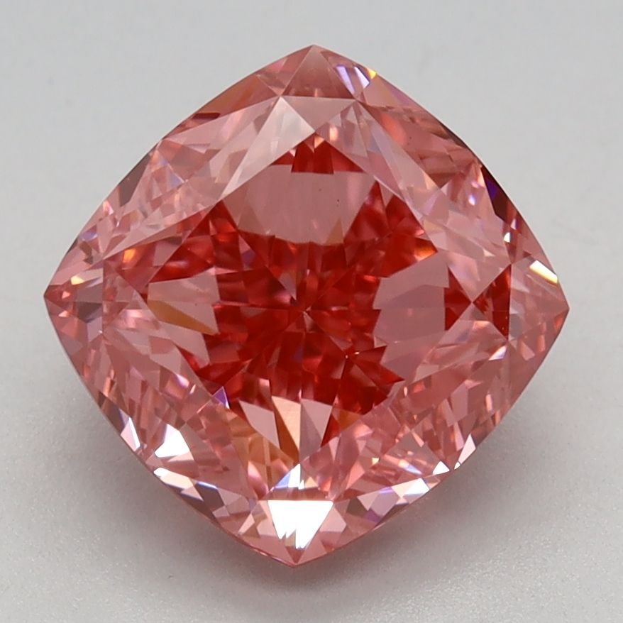 Loose Diamond - CUSHION MODIFIED 2.56ct Fancy Vivid Pink VS1: Loose Diamond - CUSHION MODIFIED 2.56ct Fancy Vivid Pink VS1 Source: This is a real non-mined Diamond that has been grown in a lab Shape: CUSHION MODIFIED Carats: 2.56 Color: Fancy Vivid Pink Certific