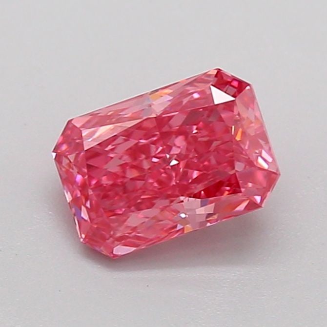 Loose Diamond - RADIANT 1.06ct Fancy Vivid Reddish Pink VS1: Loose Diamond - RADIANT 1.06ct Fancy Vivid Reddish Pink VS1 Source: This is a real non-mined Diamond that has been grown in a lab Shape: RADIANT Carats: 1.06 Color: Fancy Vivid Reddish Pink Certificat