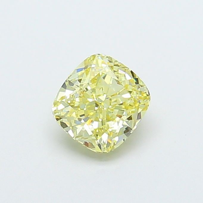 Loose Diamond - CUSHION MODIFIED 1.2ct Fancy Light Yellow VVS2: Loose Diamond - CUSHION MODIFIED 1.2ct Fancy Light Yellow VVS2 Source: This is a real non-mined Diamond that has been grown in a lab Shape: CUSHION MODIFIED Carats: 1.2 Color: Fancy Light Yellow Certi