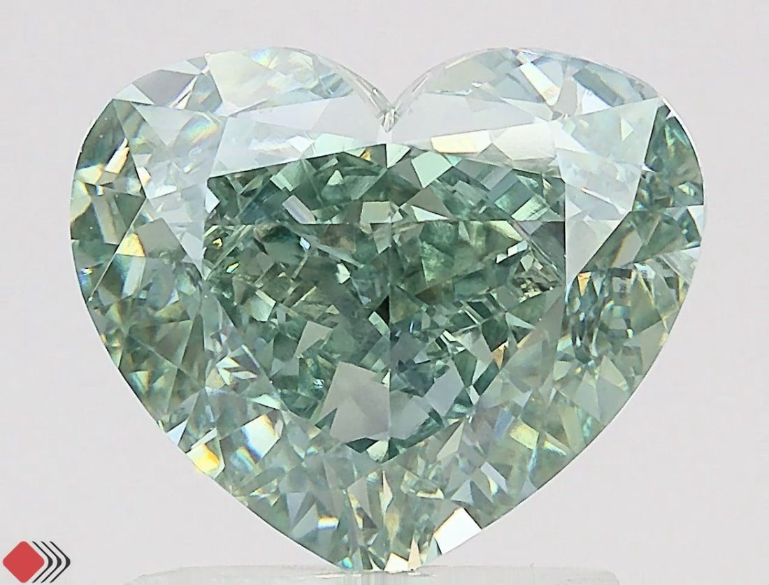 Loose Diamond - HEART 2.15ct Fancy Vivid Green VS1: Loose Diamond - HEART 2.15ct Fancy Vivid Green VS1 Source: This is a real non-mined Diamond that has been grown in a lab Shape: HEART Carats: 2.15 Color: Fancy Vivid Green Certification: IGI Video: