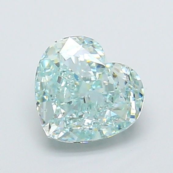Loose Diamond - HEART 1.64ct Fancy Intense Blueish Green VVS1: Loose Diamond - HEART 1.64ct Fancy Intense Blueish Green VVS1 Source: This is a real non-mined Diamond that has been grown in a lab Shape: HEART Carats: 1.64 Color: Fancy Intense Blueish Green Certifi