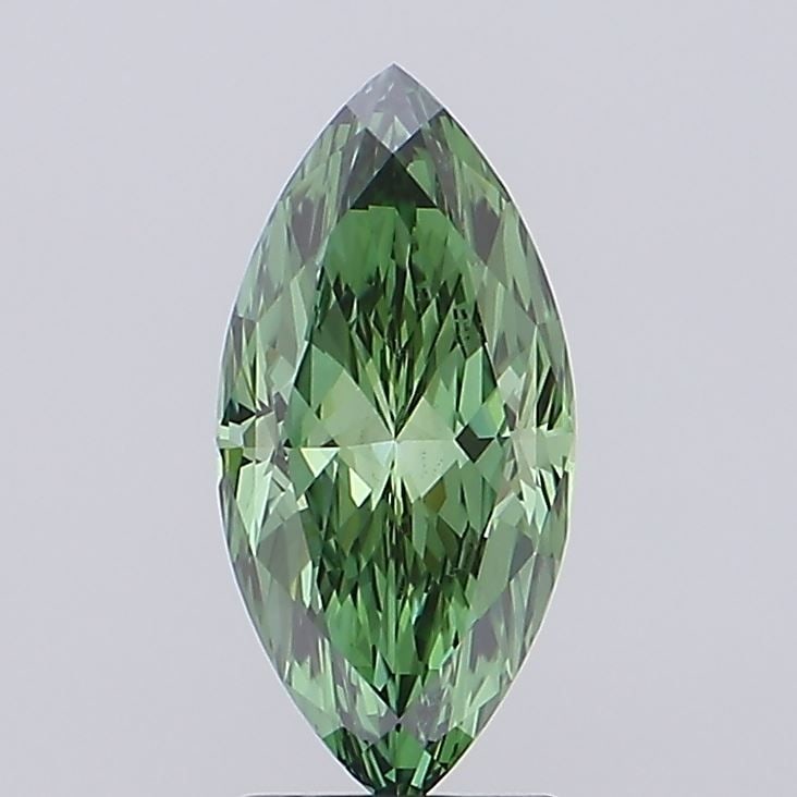 Loose Diamond - MARQUISE 2.01ct Fancy Vivid Green VS1: Loose Diamond - MARQUISE 2.01ct Fancy Vivid Green VS1 Source: This is a real non-mined Diamond that has been grown in a lab Shape: MARQUISE Carats: 2.01 Color: Fancy Vivid Green Certification: IGI Vid