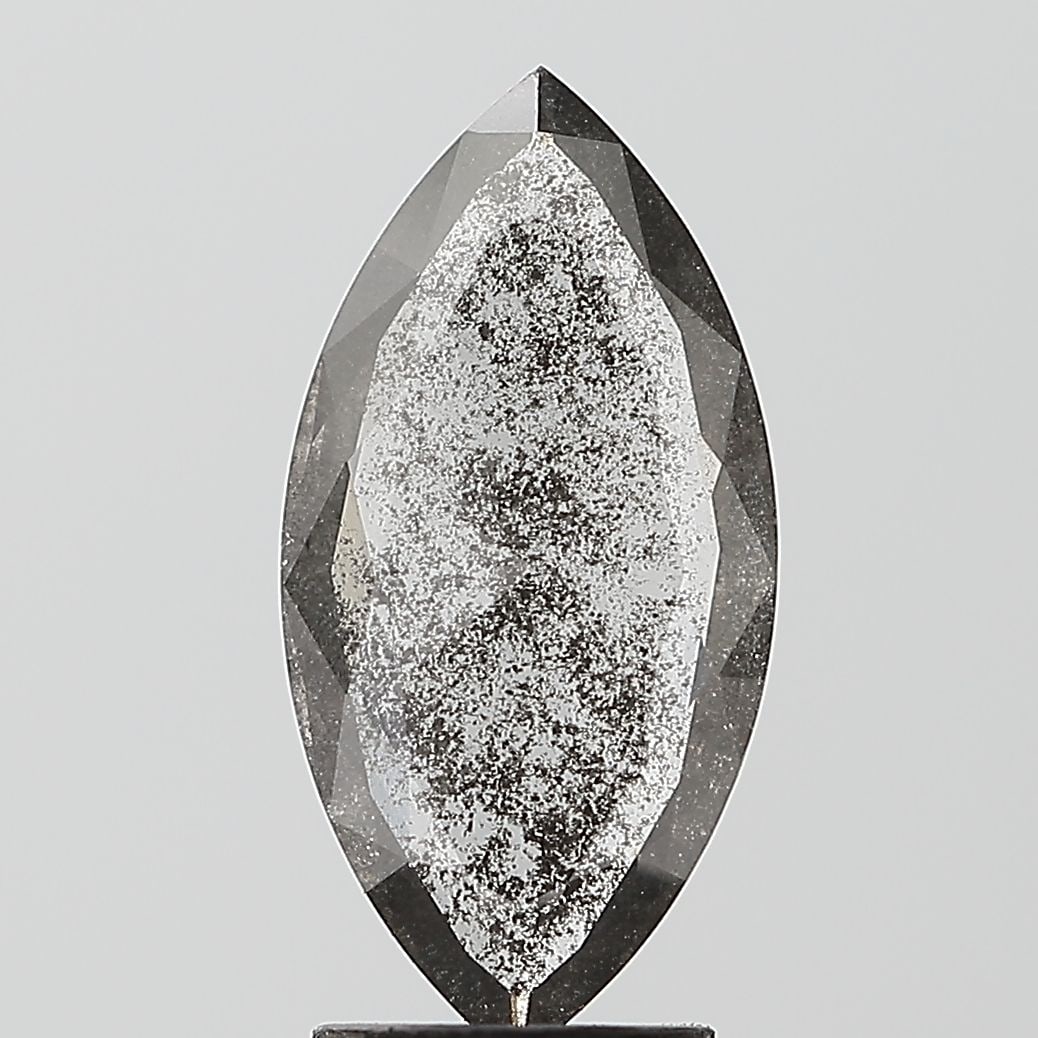 Loose Diamond - MARQUISE 1.38ct Salt and Pepper I2: Loose Diamond - MARQUISE 1.38ct Salt and Pepper I2 Source: This is a real non-mined Diamond that has been grown in a lab Shape: MARQUISE Carats: 1.38 Color: Salt and Pepper Certification: NONE Video: