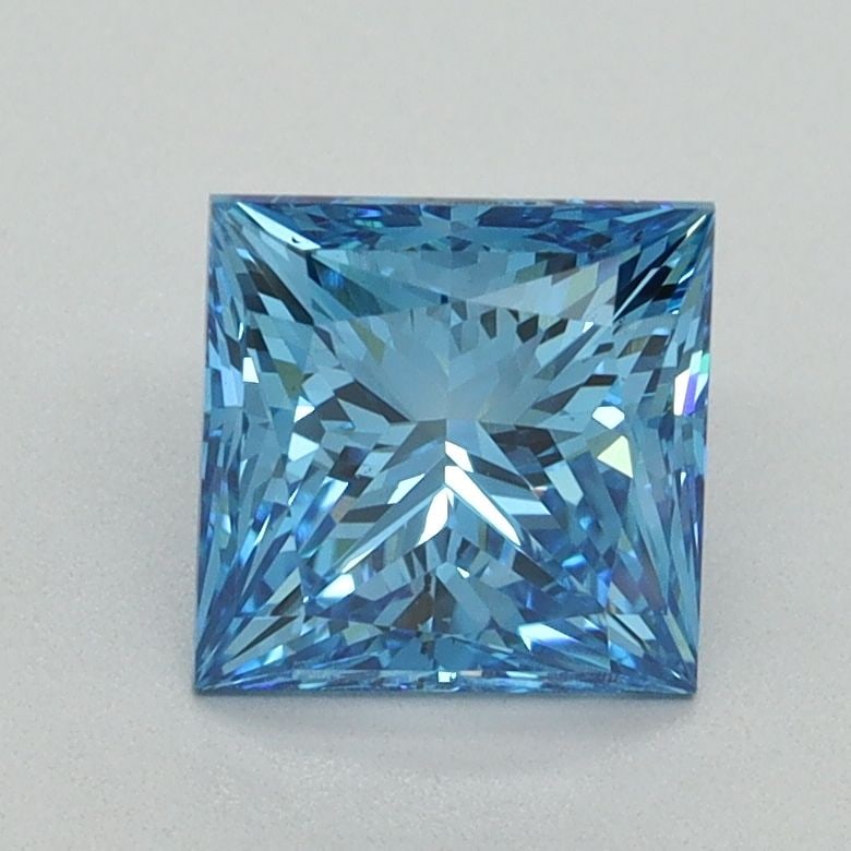 Loose Diamond - PRINCESS 1.52ct Fancy Vivid Blue VS2: Loose Diamond - PRINCESS 1.52ct Fancy Vivid Blue VS2 Source: This is a real non-mined Diamond that has been grown in a lab Shape: PRINCESS Carats: 1.52 Color: Fancy Vivid Blue Certification: IGI Video