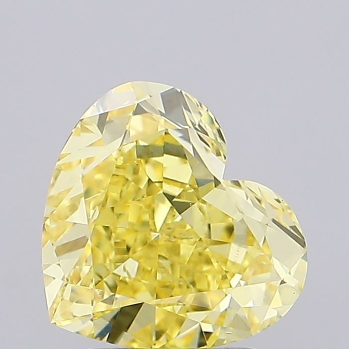 Loose Diamond - HEART 2.5ct Fancy Vivid Yellow VS2: Loose Diamond - HEART 2.5ct Fancy Vivid Yellow VS2 Source: This is a real non-mined Diamond that has been grown in a lab Shape: HEART Carats: 2.5 Color: Fancy Vivid Yellow Certification: IGI Video: