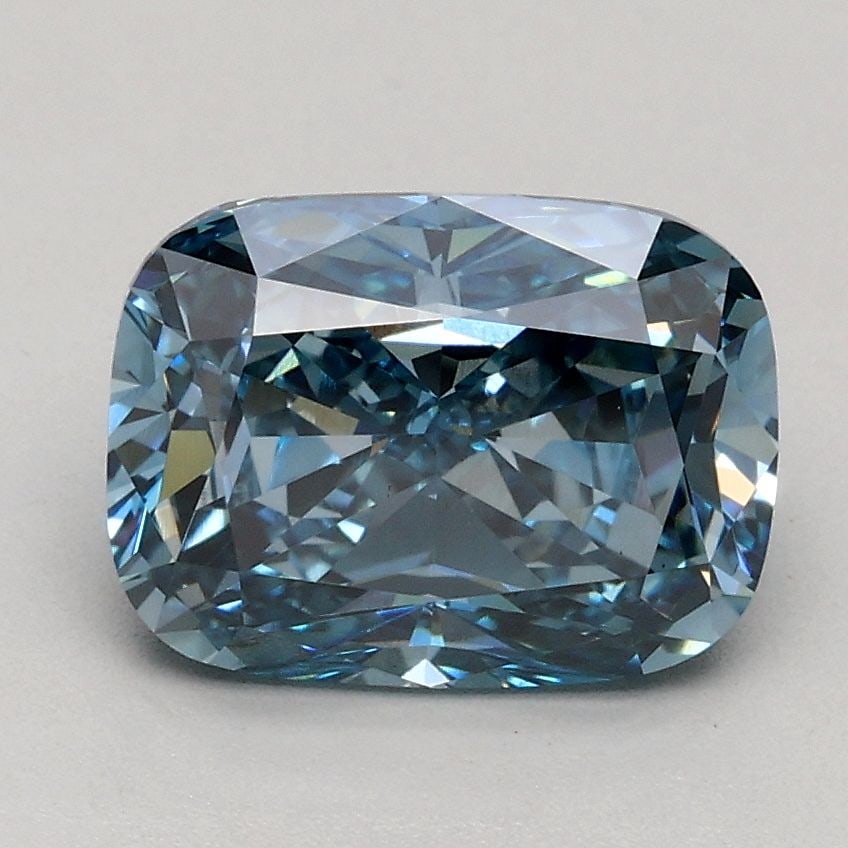 Loose Diamond - CUSHION MODIFIED 1.59ct Fancy Intense Blue VS2: Loose Diamond - CUSHION MODIFIED 1.59ct Fancy Intense Blue VS2 Source: This is a real non-mined Diamond that has been grown in a lab Shape: CUSHION MODIFIED Carats: 1.59 Color: Fancy Intense Blue Cert