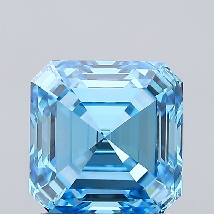 Loose Diamond - ASSCHER 1.43ct Fancy Vivid Blue VS1: Loose Diamond - ASSCHER 1.43ct Fancy Vivid Blue VS1 Source: This is a real non-mined Diamond that has been grown in a lab Shape: ASSCHER Carats: 1.43 Color: Fancy Vivid Blue Certification: IGI Video: