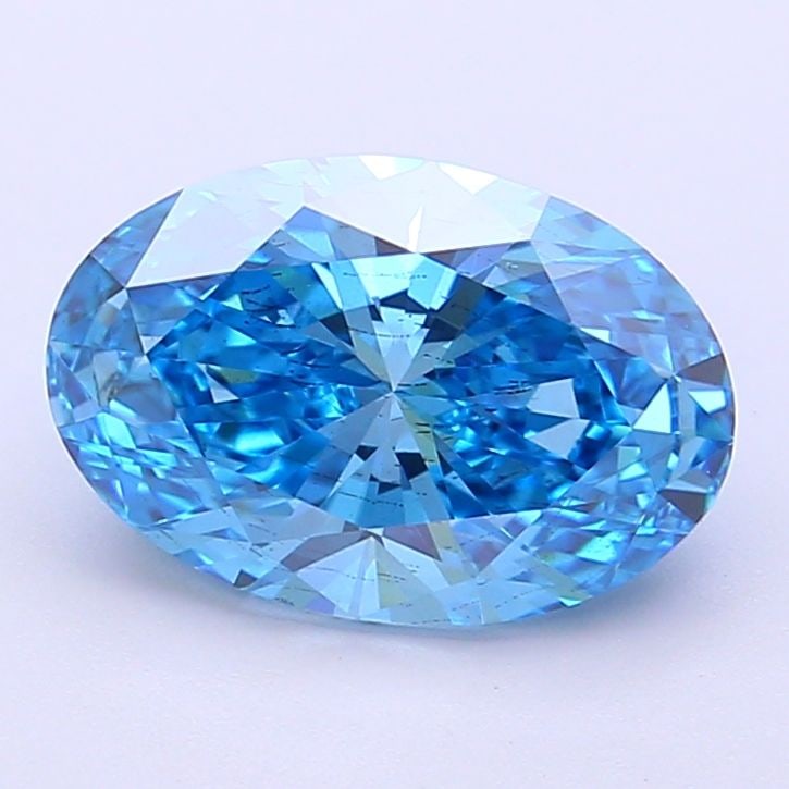 Loose Diamond - OVAL 2.51ct Fancy Vivid Blue SI1: Loose Diamond - OVAL 2.51ct Fancy Vivid Blue SI1 Source: This is a real non-mined Diamond that has been grown in a lab Shape: OVAL Carats: 2.51 Color: Fancy Vivid Blue Certification: NONE Video: