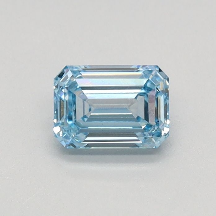 Loose Diamond - EMERALD 0.38ct Fancy Intense Blue VVS2: Loose Diamond - EMERALD 0.38ct Fancy Intense Blue VVS2 Source: This is a real non-mined Diamond that has been grown in a lab Shape: EMERALD Carats: 0.38 Color: Fancy Intense Blue Certification: IGI Vi