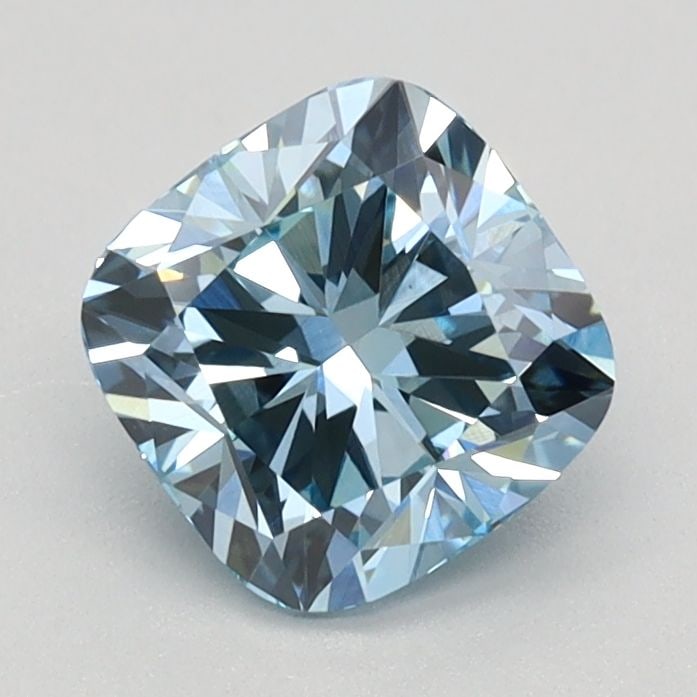 Loose Diamond - CUSHION BRILLIANT 1.06ct Fancy Vivid Blue VS1: Loose Diamond - CUSHION BRILLIANT 1.06ct Fancy Vivid Blue VS1 Source: This is a real non-mined Diamond that has been grown in a lab Shape: CUSHION BRILLIANT Carats: 1.06 Color: Fancy Vivid Blue Certif