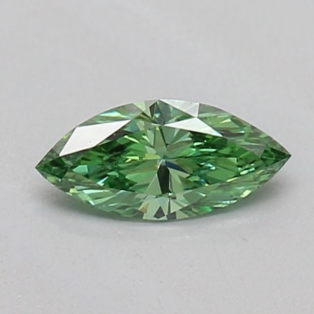 Loose Diamond - MARQUISE 0.2ct Fancy Vivid Green VS2: Loose Diamond - MARQUISE 0.2ct Fancy Vivid Green VS2 Source: This is a real non-mined Diamond that has been grown in a lab Shape: MARQUISE Carats: 0.2 Color: Fancy Vivid Green Certification: IGI