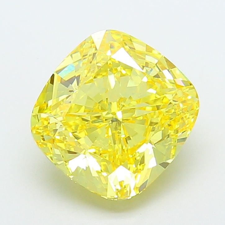 Loose Diamond - CUSHION MODIFIED 7.04ct Fancy Vivid Yellow VS1: Loose Diamond - CUSHION MODIFIED 7.04ct Fancy Vivid Yellow VS1 Source: This is a real non-mined Diamond that has been grown in a lab Shape: CUSHION MODIFIED Carats: 7.04 Color: Fancy Vivid Yellow