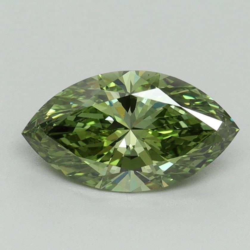 Loose Diamond - MARQUISE 1.05ct Fancy Vivid Green VS2: Loose Diamond - MARQUISE 1.05ct Fancy Vivid Green VS2 Source: This is a real non-mined Diamond that has been grown in a lab Shape: MARQUISE Carats: 1.05 Color: Fancy Vivid Green Certification: IGI Vid