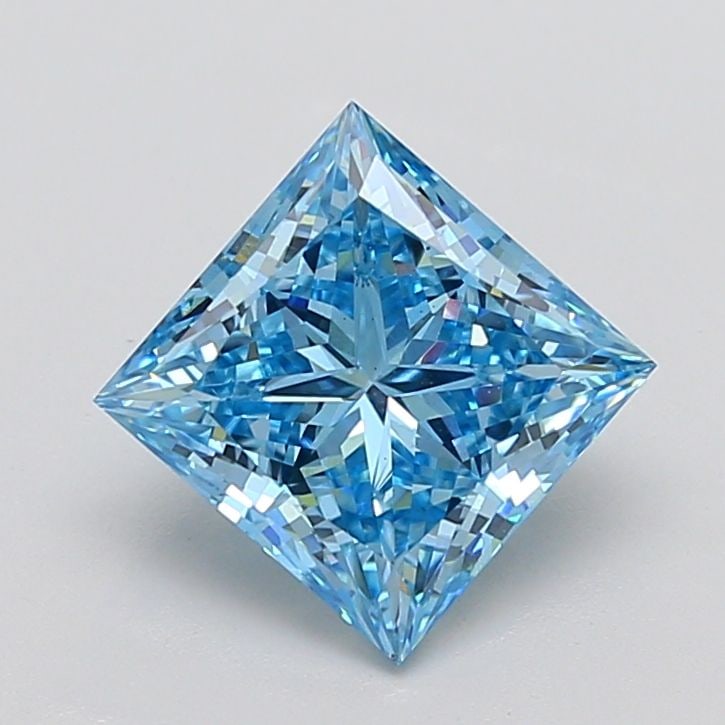 Loose Diamond - PRINCESS 3.09ct Fancy Vivid Blue VS2: Loose Diamond - PRINCESS 3.09ct Fancy Vivid Blue VS2 Source: This is a real non-mined Diamond that has been grown in a lab Shape: PRINCESS Carats: 3.09 Color: Fancy Vivid Blue Certification: IGI The D