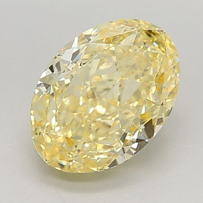 Loose Diamond - OVAL 2.43ct Fancy Vivid Yellow VS1: Loose Diamond - OVAL 2.43ct Fancy Vivid Yellow VS1 Source: This is a real non-mined Diamond that has been grown in a lab Shape: OVAL Carats: 2.43 Color: Fancy Vivid Yellow Certification: IGI Video: