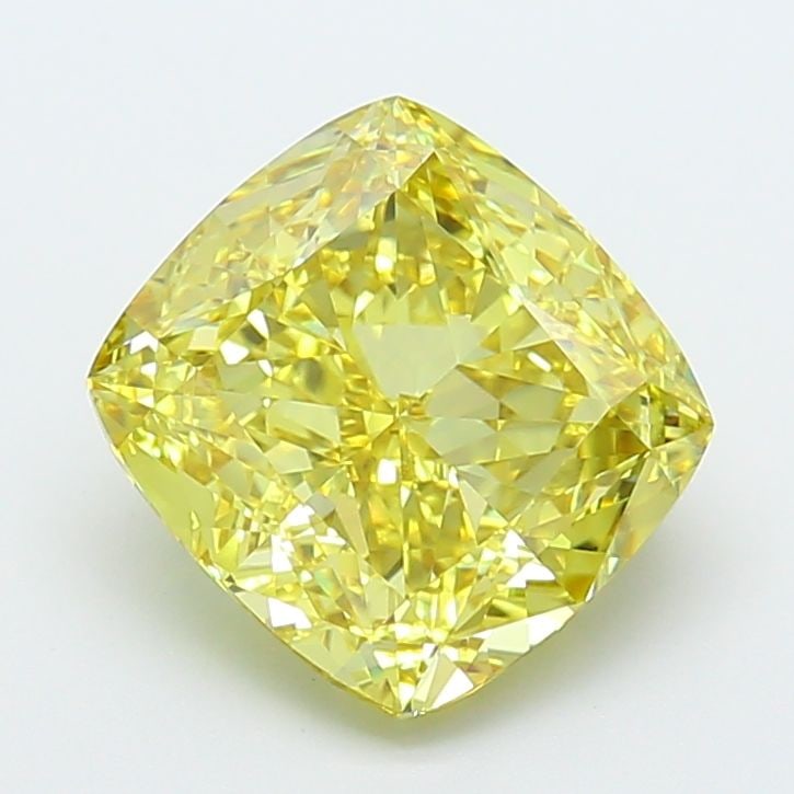 Loose Diamond - CUSHION MODIFIED 5.04ct Fancy Intense Yellow VS1: Loose Diamond - CUSHION MODIFIED 5.04ct Fancy Intense Yellow VS1 Source: This is a real non-mined Diamond that has been grown in a lab Shape: CUSHION MODIFIED Carats: 5.04 Color: Fancy Intense Yellow 