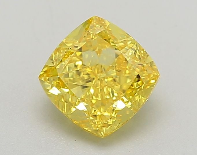 Loose Diamond - CUSHION MODIFIED 1.58ct Fancy Vivid Yellow VVS2: Loose Diamond - CUSHION MODIFIED 1.58ct Fancy Vivid Yellow VVS2 Source: This is a real non-mined Diamond that has been grown in a lab Shape: CUSHION MODIFIED Carats: 1.58 Color: Fancy Vivid Yellow Cer