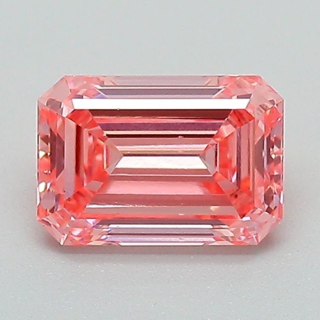 Loose Diamond - EMERALD 1.04ct Fancy Vivid Pink VS2: Loose Diamond - EMERALD 1.04ct Fancy Vivid Pink VS2 Source: This is a real non-mined Diamond that has been grown in a lab Shape: EMERALD Carats: 1.04 Color: Fancy Vivid Pink Certification: IGI Video: