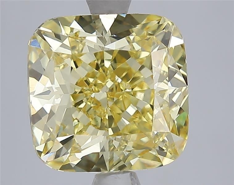 Loose Diamond - CUSHION MODIFIED 5.09ct Fancy Intense Yellow VVS2: Loose Diamond - CUSHION MODIFIED 5.09ct Fancy Intense Yellow VVS2 Source: This is a real non-mined Diamond that has been grown in a lab Shape: CUSHION MODIFIED Carats: 5.09 Color: Fancy Intense Yellow