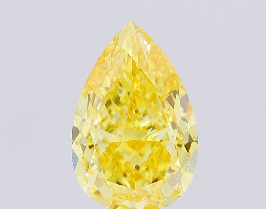 Loose Diamond - PEAR 4.82ct Fancy Vivid Yellow VS1: Loose Diamond - PEAR 4.82ct Fancy Vivid Yellow VS1 Source: This is a real non-mined Diamond that has been grown in a lab Shape: PEAR Carats: 4.82 Color: Fancy Vivid Yellow Certification: IGI Video: