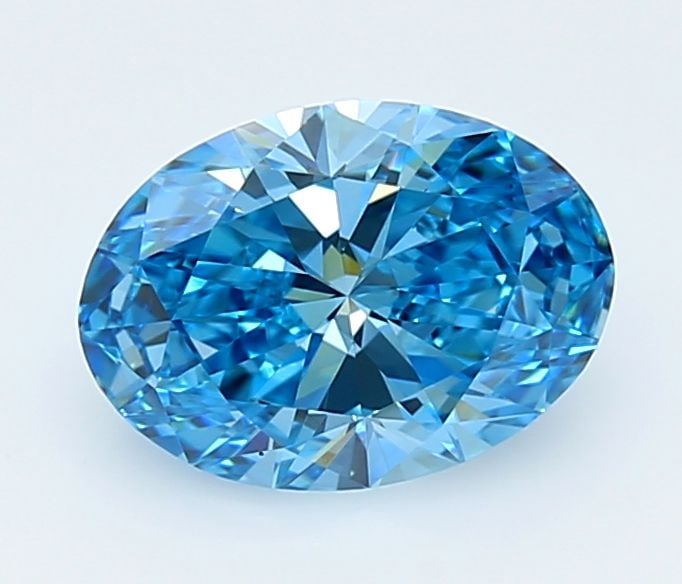 Loose Diamond - OVAL 1.51ct Fancy Vivid Blue VVS1: Loose Diamond - OVAL 1.51ct Fancy Vivid Blue VVS1 Source: This is a real non-mined Diamond that has been grown in a lab Shape: OVAL Carats: 1.51 Color: Fancy Vivid Blue Certification: IGI Video: