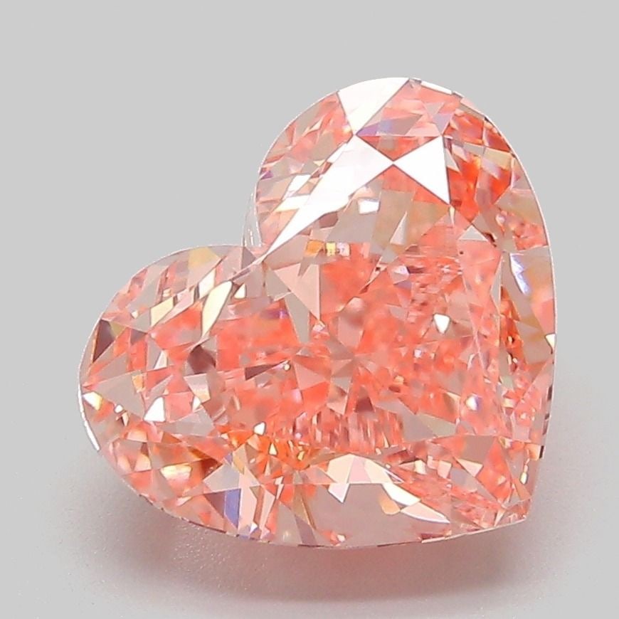 Loose Diamond - HEART 3.97ct Fancy Vivid Pink VVS2: Loose Diamond - HEART 3.97ct Fancy Vivid Pink VVS2 Source: This is a real non-mined Diamond that has been grown in a lab Shape: HEART Carats: 3.97 Color: Fancy Vivid Pink Certification: IGI Video: