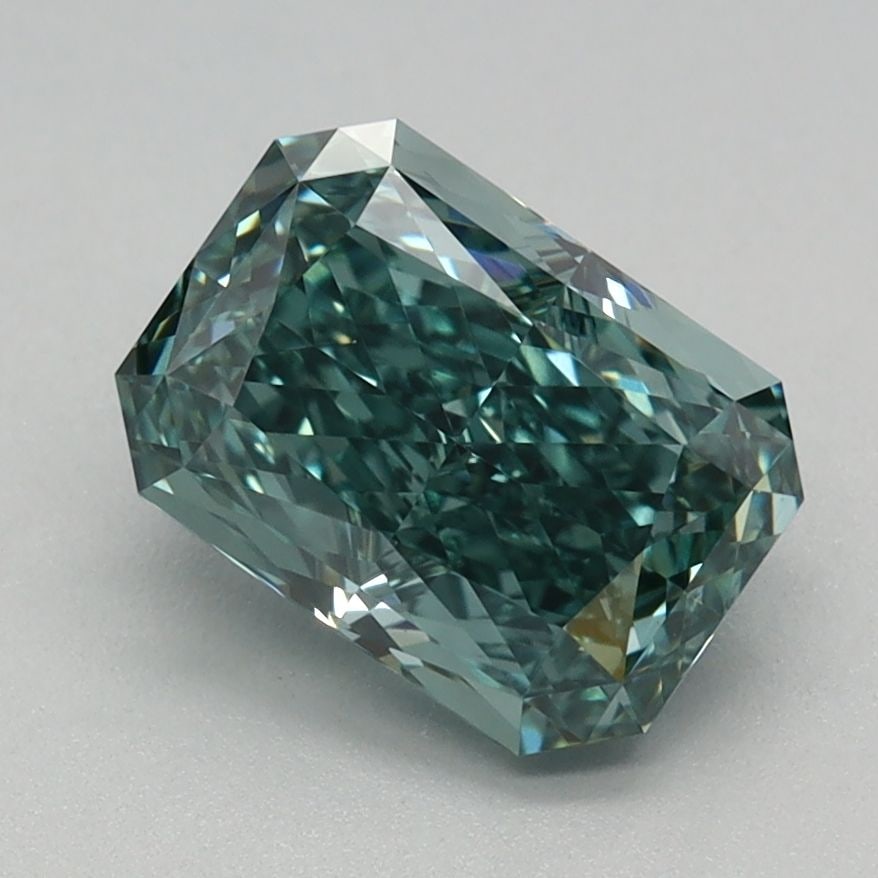 Loose Diamond - RADIANT 1.13ct Fancy Vivid Green VVS2: Loose Diamond - RADIANT 1.13ct Fancy Vivid Green VVS2 Source: This is a real non-mined Diamond that has been grown in a lab Shape: RADIANT Carats: 1.13 Color: Fancy Vivid Green Certification: IGI Vide