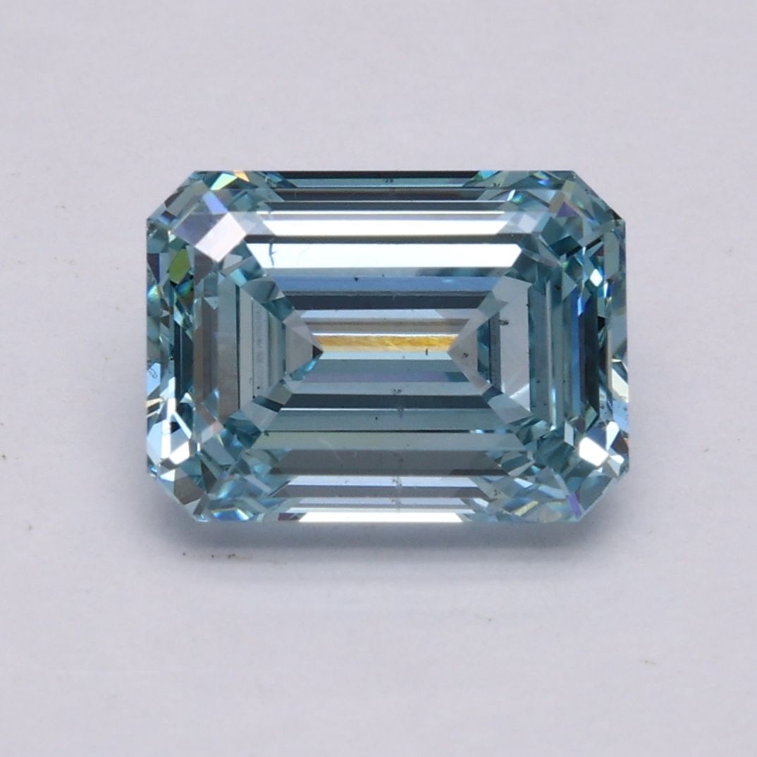 Loose Diamond - EMERALD 2.02ct Fancy Intense Blue VS2: Loose Diamond - EMERALD 2.02ct Fancy Intense Blue VS2 Source: This is a real non-mined Diamond that has been grown in a lab Shape: EMERALD Carats: 2.02 Color: Fancy Intense Blue Certification: IGI Vid