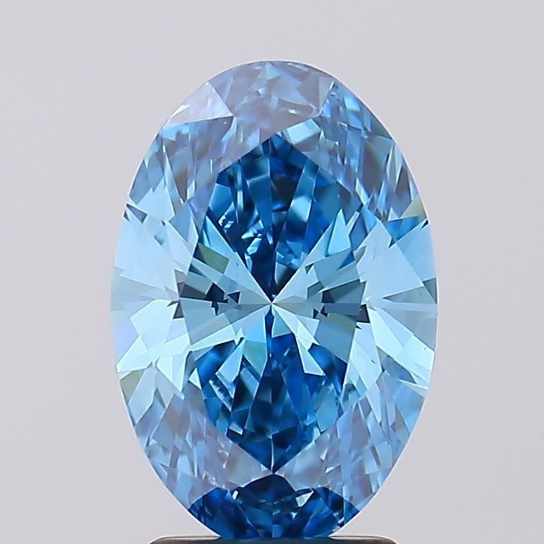 Loose Diamond - OVAL 2.64ct Fancy Vivid Blue VS1: Loose Diamond - OVAL 2.64ct Fancy Vivid Blue VS1 Source: This is a real non-mined Diamond that has been grown in a lab Shape: OVAL Carats: 2.64 Color: Fancy Vivid Blue Certification: IGI Video: