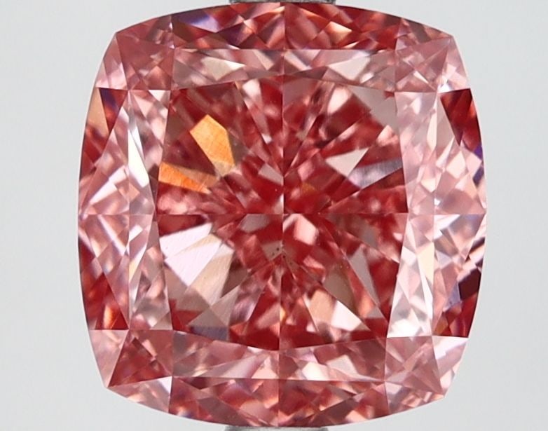 Loose Diamond - CUSHION MODIFIED 3.38ct Fancy Vivid Pink VS1: Loose Diamond - CUSHION MODIFIED 3.38ct Fancy Vivid Pink VS1 Source: This is a real non-mined Diamond that has been grown in a lab Shape: CUSHION MODIFIED Carats: 3.38 Color: Fancy Vivid Pink Certific