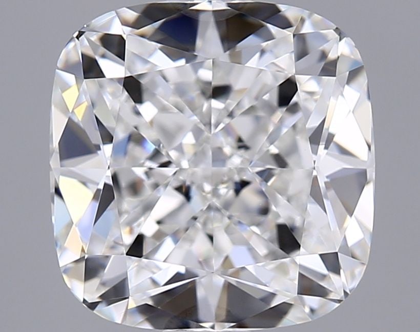 Loose Diamond - CUSHION MODIFIED 2.57ct E VVS2: Loose Diamond - CUSHION MODIFIED 2.57ct E VVS2 Source: This is a real non-mined Diamond that has been grown in a lab Shape: CUSHION MODIFIED Carats: 2.57 Color: E Clarity: VVS2 Certification: IGI Vide