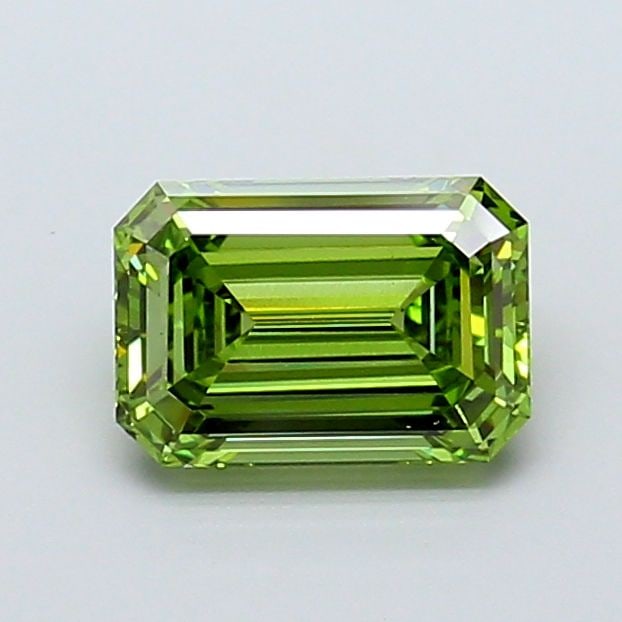 Loose Diamond - EMERALD 2.02ct Fancy Vivid Green VS2: Loose Diamond - EMERALD 2.02ct Fancy Vivid Green VS2 Source: This is a real non-mined Diamond that has been grown in a lab Shape: EMERALD Carats: 2.02 Color: Fancy Vivid Green Certification: IGI Video