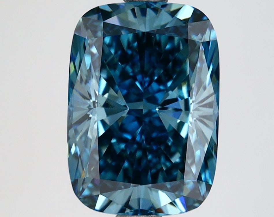 Loose Diamond - CUSHION BRILLIANT 2.72ct Fancy Vivid Blue VVS2: Loose Diamond - CUSHION BRILLIANT 2.72ct Fancy Vivid Blue VVS2 Source: This is a real non-mined Diamond that has been grown in a lab Shape: CUSHION BRILLIANT Carats: 2.72 Color: Fancy Vivid Blue Certi