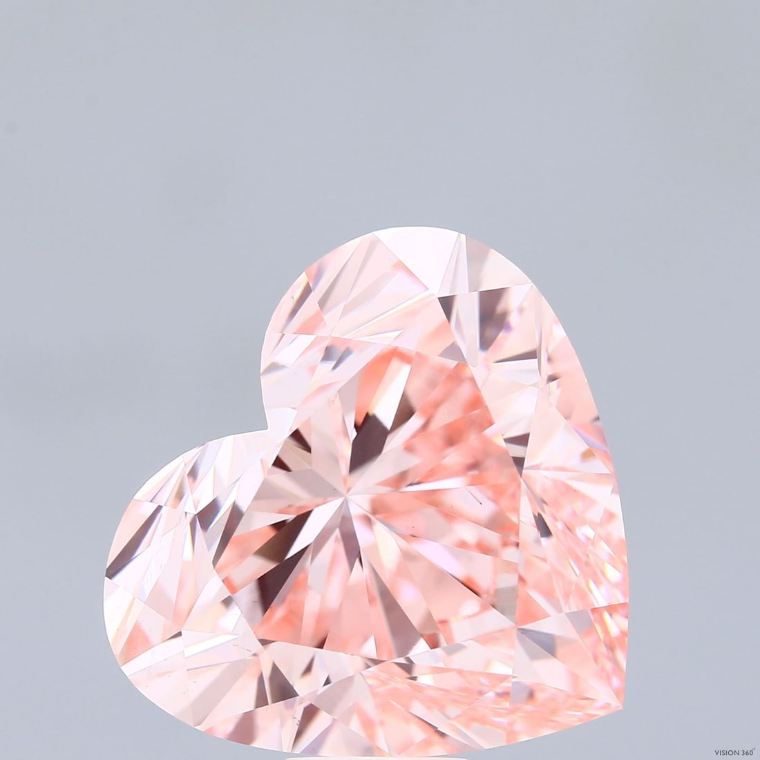 Loose Diamond - HEART 20.19ct Fancy Vivid Pink VS1: Loose Diamond - HEART 20.19ct Fancy Vivid Pink VS1 Source: This is a real non-mined Diamond that has been grown in a lab Shape: HEART Carats: 20.19 Color: Fancy Vivid Pink Certification: IGI Video: