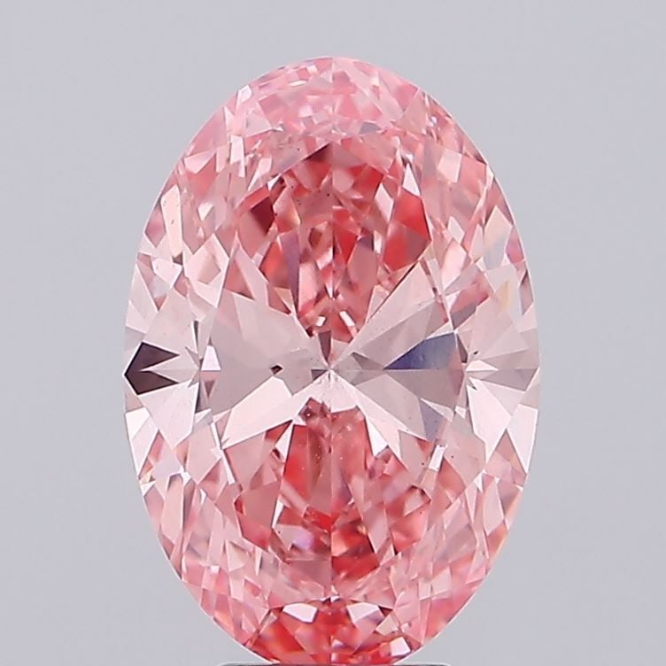 Loose Diamond - OVAL 5.5ct Fancy Vivid Pink VS2: Loose Diamond - OVAL 5.5ct Fancy Vivid Pink VS2 Source: This is a real non-mined Diamond that has been grown in a lab Shape: OVAL Carats: 5.5 Color: Fancy Vivid Pink Certification: IGI Video: