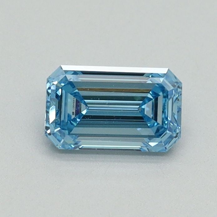 Loose Diamond - EMERALD 0.52ct Fancy Vivid Blue VVS2: Loose Diamond - EMERALD 0.52ct Fancy Vivid Blue VVS2 Source: This is a real non-mined Diamond that has been grown in a lab Shape: EMERALD Carats: 0.52 Color: Fancy Vivid Blue Certification: IGI Video: