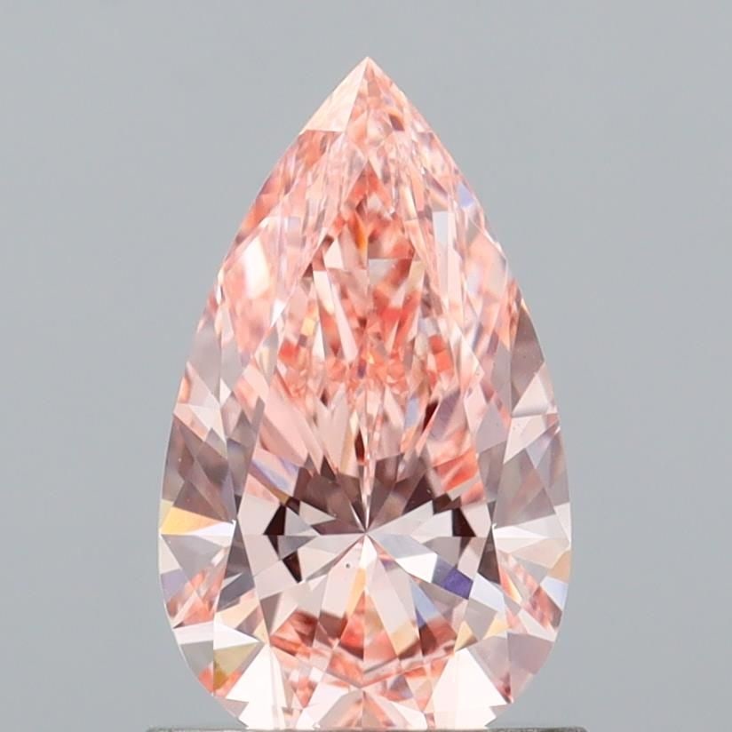Loose Diamond - PEAR 1.06ct Fancy Intense Pink VS1: Loose Diamond - PEAR 1.06ct Fancy Intense Pink VS1 Source: This is a real non-mined Diamond that has been grown in a lab Shape: PEAR Carats: 1.06 Color: Fancy Intense Pink Certification: IGI Video:
