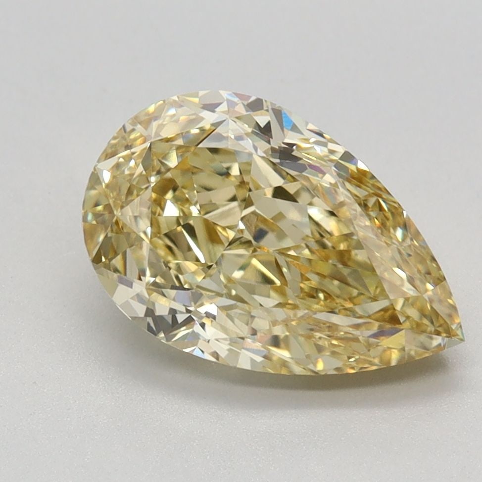 Loose Diamond - PEAR 2.25ct Fancy Intense Yellow VS1: Loose Diamond - PEAR 2.25ct Fancy Intense Yellow VS1 Source: This is a real non-mined Diamond that has been grown in a lab Shape: PEAR Carats: 2.25 Color: Fancy Intense Yellow Certification: IGI Video
