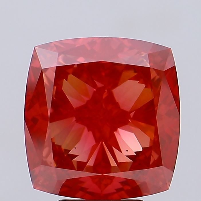 Loose Diamond - CUSHION BRILLIANT 8.51ct Fancy Vivid Red VS1: Loose Diamond - CUSHION BRILLIANT 8.51ct Fancy Vivid Red VS1 Source: This is a real non-mined Diamond that has been grown in a lab Shape: CUSHION BRILLIANT Carats: 8.51 Color: Fancy Vivid Red Certific