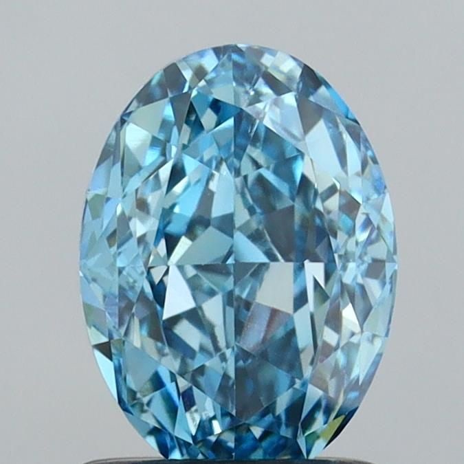 Loose Diamond - OVAL 1.18ct Fancy Vivid Blue VS2: Loose Diamond - OVAL 1.18ct Fancy Vivid Blue VS2 Source: This is a real non-mined Diamond that has been grown in a lab Shape: OVAL Carats: 1.18 Color: Fancy Vivid Blue Certification: IGI Video: